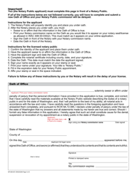 Form NP-659-007 Notary Public Commission Application - Washington, Page 3