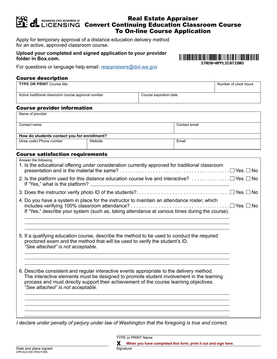 Form APR622200 Download Fillable PDF or Fill Online Real Estate