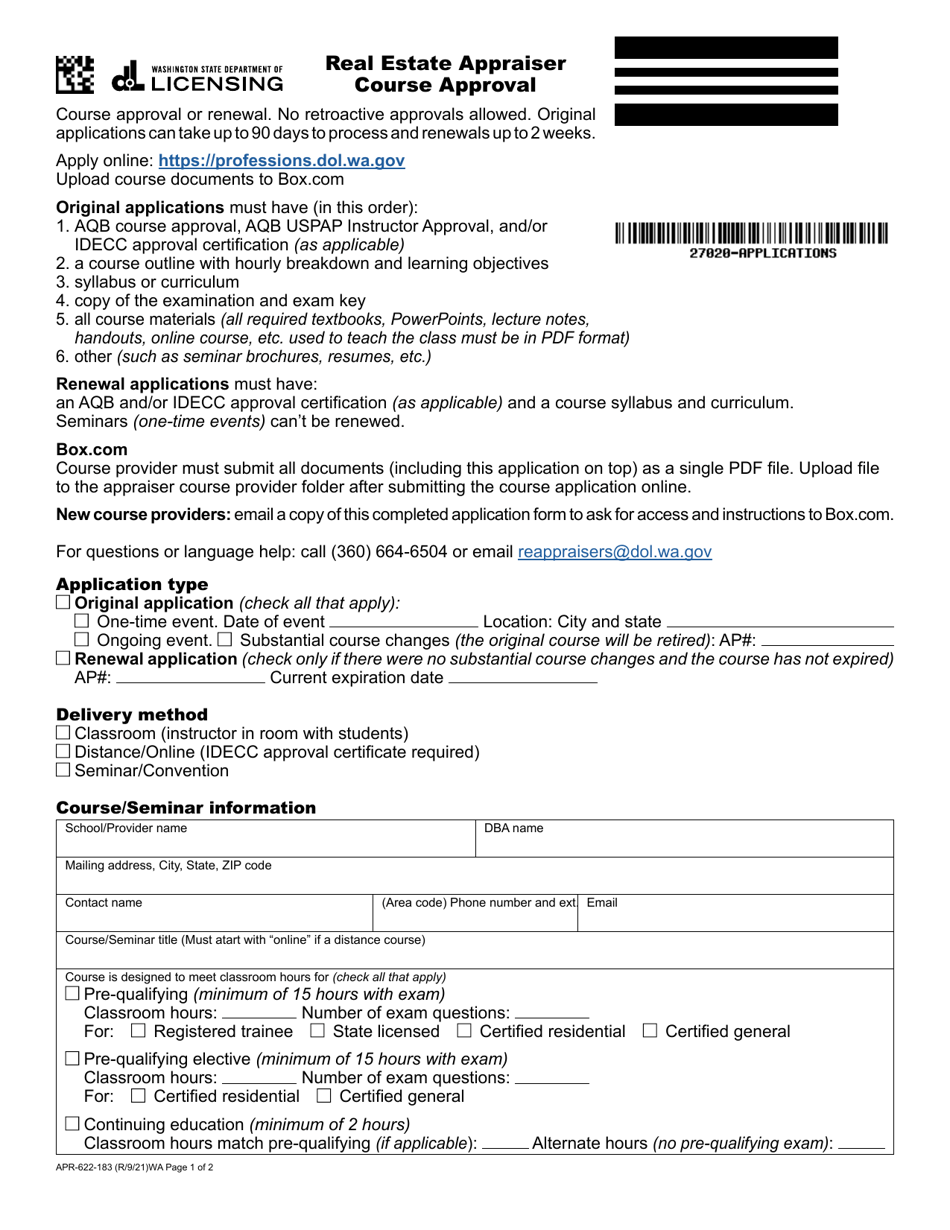 Form APR622183 Download Fillable PDF or Fill Online Real Estate