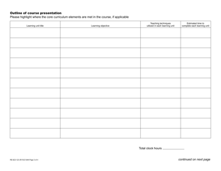 Form RE-623-123 Real Estate Continuing Education Course Approval Application - Washington, Page 3