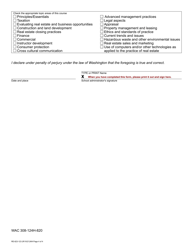 Form RE-623-123 Real Estate Continuing Education Course Approval Application - Washington, Page 4