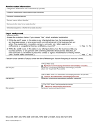 Form RE-623-121 Real Estate School Application - Washington, Page 3