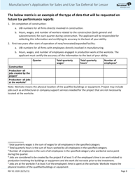 Form REV81 1028 Manufacturer&#039;s Application for Sales and Use Tax Deferral for Lessor - Washington, Page 8