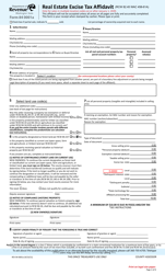 Form REV84 0001A Real Estate Excise Tax Affidavit - Multiple Locations - Washington, Page 2
