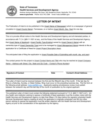 Form HF51 Letter of Intent/Publication of Intent - Relocation Exemption - Tennessee, Page 3