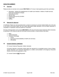 Form HF-0004 Certificate of Need Application - Tennessee, Page 5