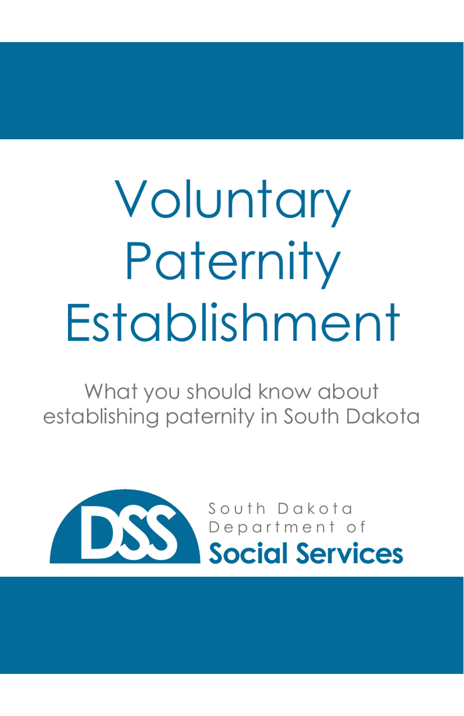 Form DCS06 Voluntary Acknowledgment of Paternity - South Dakota, Page 1