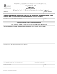 DSHS Form 03-387 Dshs Notice of Privacy Practices for Client Medical Information - Washington (Indonesian (Bahasa Indonesia)), Page 3