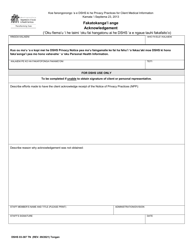 DSHS Form 03-387 &quot;Dshs Notice of Privacy Practices for Client Medical Information&quot; - Washington (Tongan), Page 3