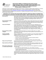 DSHS Form 03-387 &quot;Dshs Notice of Privacy Practices for Client Medical Information&quot; - Washington (Somali)