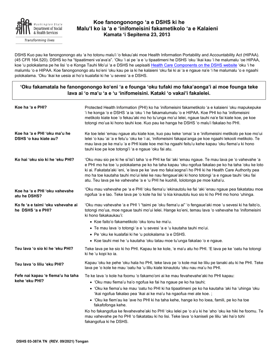 DSHS Form 03-387A - Fill Out, Sign Online and Download Printable PDF ...