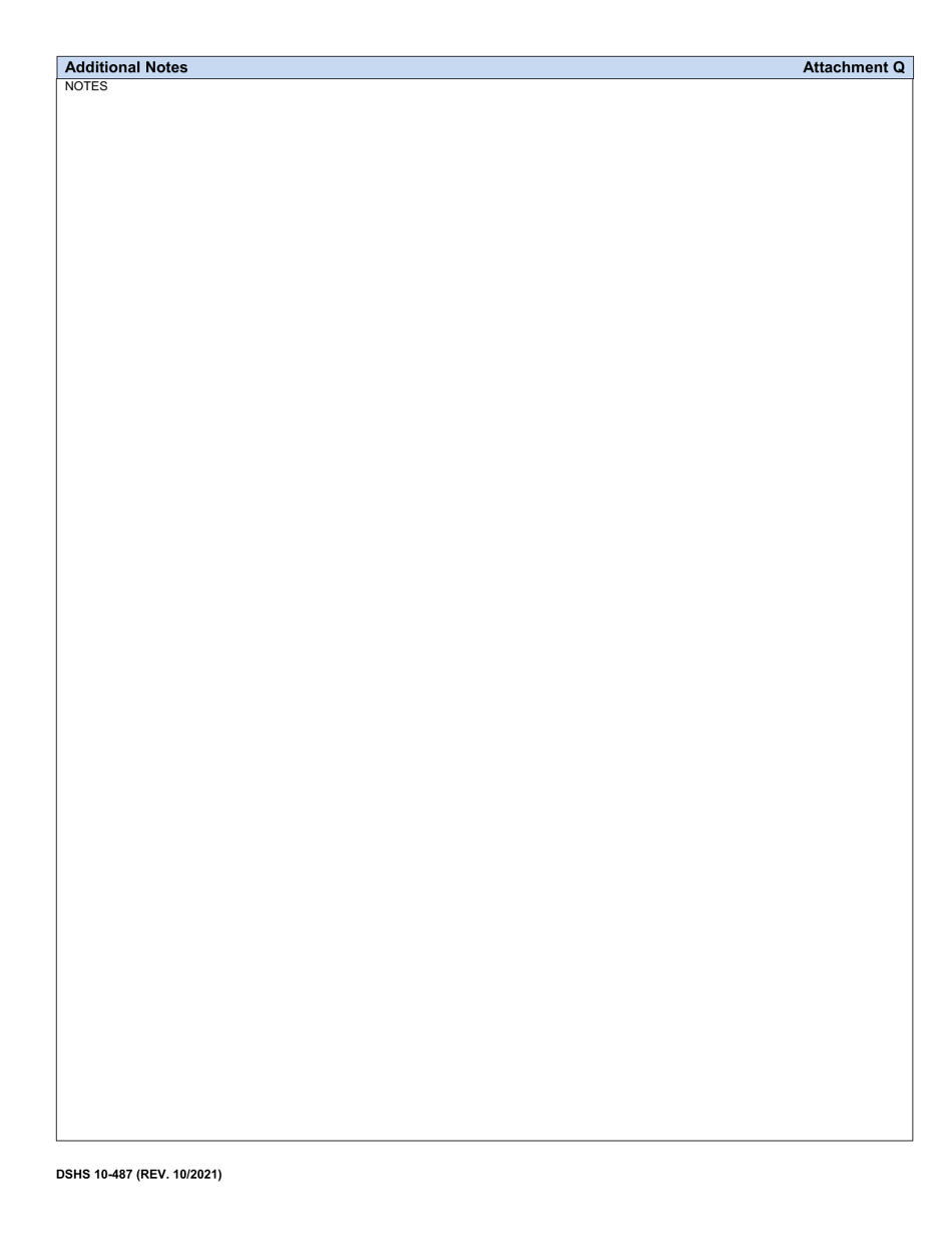 DSHS Form 10-487 Attachment Q Assisted Living Facility Medication Pass Worksheet - Washington, Page 2