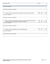 DSHS Form 10-671 Intensive Habilitation Services for Children Certification Evaluation - Washington, Page 11