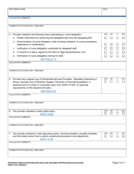 DSHS Form 10-671 Intensive Habilitation Services for Children Certification Evaluation - Washington, Page 3
