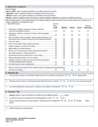 DSHS Form 13-865 Psychological/Psychiatric Evaluation - Washington, Page 2