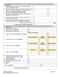 DSHS Formulario 14-068 Estado Financiero - Washington (Spanish), Page 2