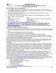 DSHS Form 14-078 Eligibility Review - Washington