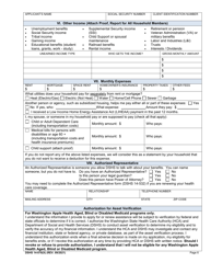 DSHS Form 14-078 Eligibility Review - Washington, Page 6
