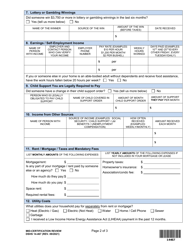 DSHS Form 14-467 Mid-certification Review - Washington, Page 2