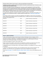 DSHS Form 14-549 Dda Companion Home Provider Application - Washington, Page 3