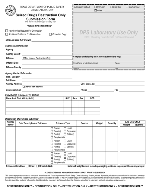 Form LAB-202  Printable Pdf
