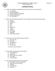 Form LAB-501 Customer Survey - Texas, Page 2