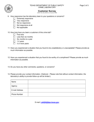 Form LAB-501 Customer Survey - Texas, Page 3