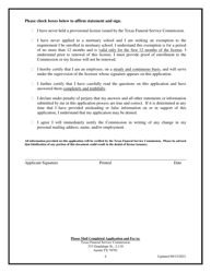 Educational Waiver Provisional Funeral Director Application - Texas, Page 4