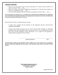Alternative Funeral Director Application - Texas, Page 3