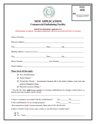 Commercial Embalming Facility Application - Texas, Page 2