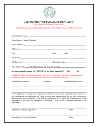 Commercial Embalming Facility Application - Texas, Page 4
