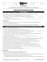 Form 805-4 Application for Banquet License - Virginia, Page 6