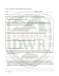 Application to Import and Possess Certain Non-native (Exotic) Wildlife in Virginia - Virginia, Page 2