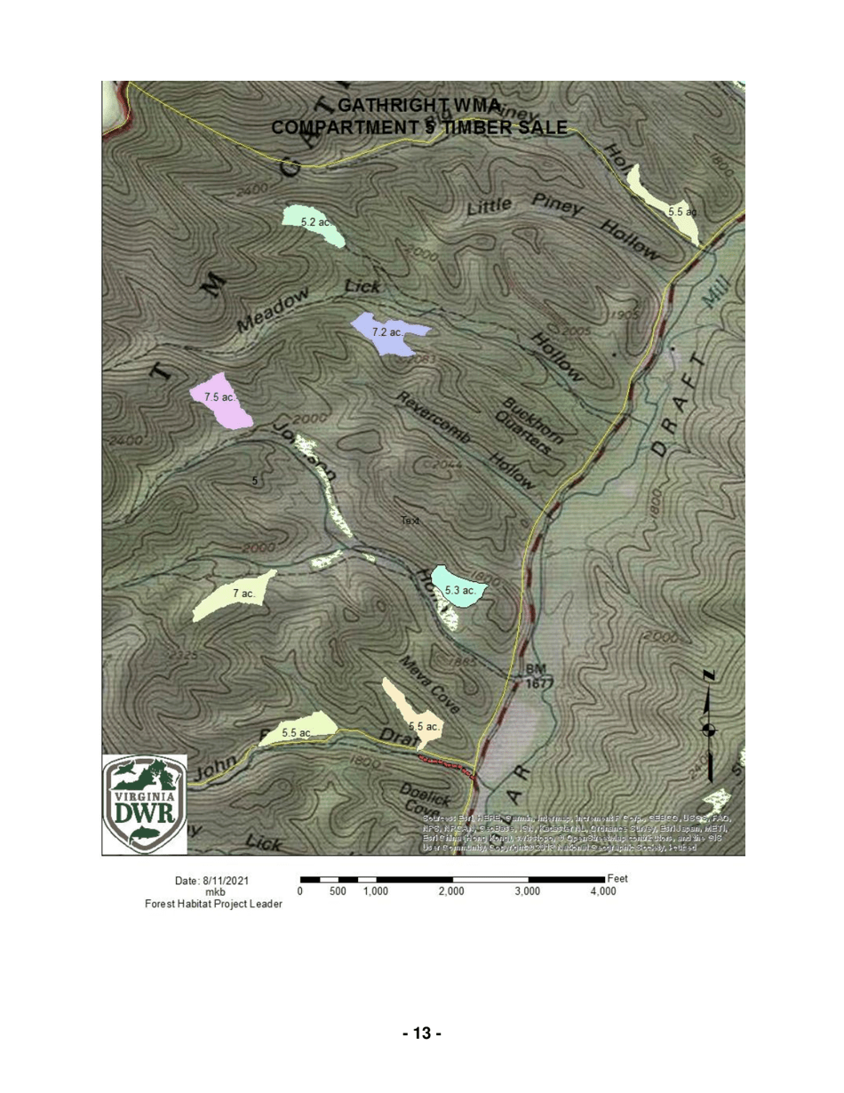 Notice of Timber Sale - Gathright Wildlife Management Area - Virginia, Page 13