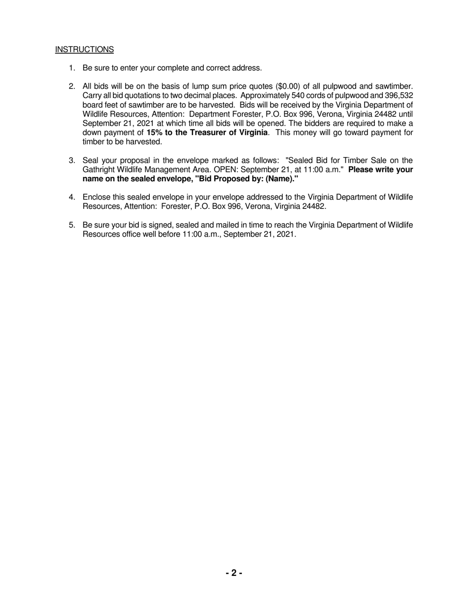 Notice of Timber Sale - Gathright Wildlife Management Area - Virginia, Page 2
