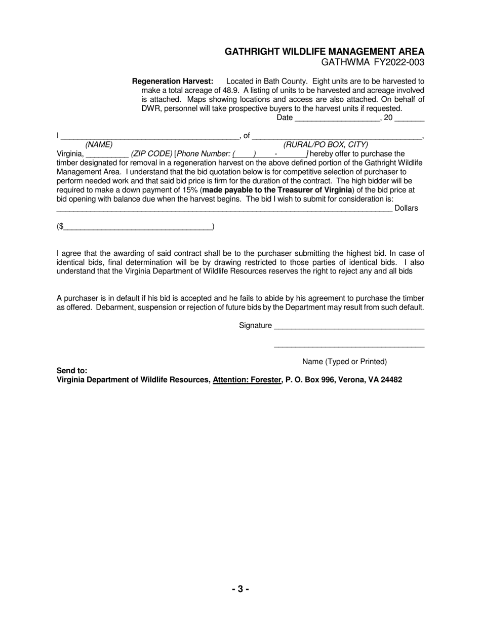 Notice of Timber Sale - Gathright Wildlife Management Area - Virginia, Page 3