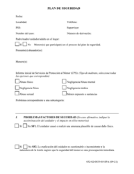 Document preview: Formulario 032-02-0033-05-SPA Plan De Seguridad - Virginia (Spanish)