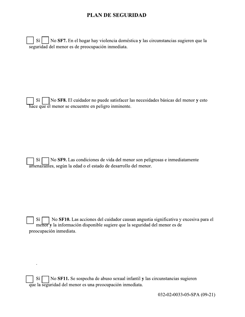 Formulario 032-02-0033-05-SPA Plan De Seguridad - Virginia (Spanish), Page 3