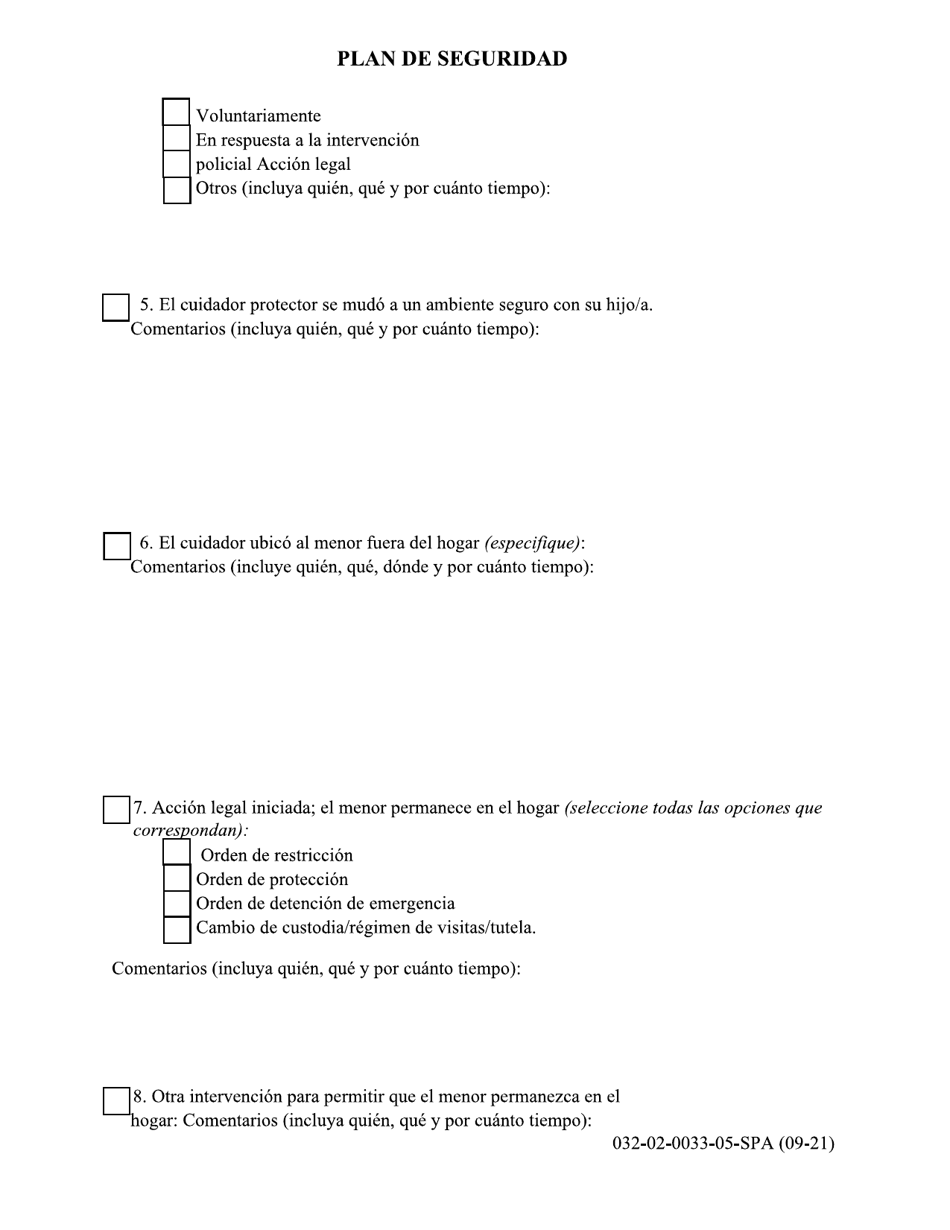 Formulario 032-02-0033-05-SPA Plan De Seguridad - Virginia (Spanish), Page 6