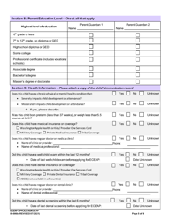 DCYF Form 05-006B Eceap Application - Washington, Page 5