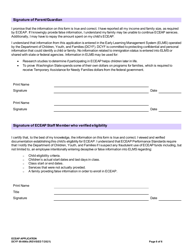 DCYF Form 05-006B Eceap Application - Washington, Page 6