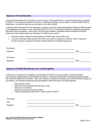 DCYF Form 05-006 Eceap Prescreen and Application (Combined Form) - Washington, Page 10