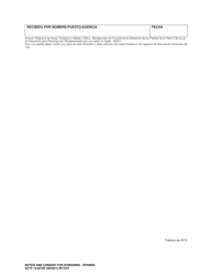 DCYF Formulario 15-057 Aviso Y Consentimiento Para Pruebas De Deteccion - Washington (Spanish), Page 3