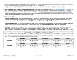 Form DOC03-138 Alternate Work Schedule - Washington, Page 2