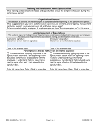 Form DOC03-430 Performance and Development Plan (Pdp) Expectations and Evaluation - Washington, Page 3