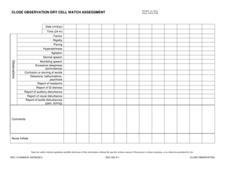 Form DOC13-594 Close Observation Dry Cell Watch Assessment - Washington, Page 2