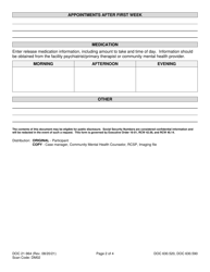 Form DOC21-964 Reentry Community Safety Program Transition Plan - Washington, Page 2