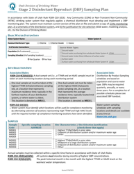 Document preview: Stage 2 Disinfectant Byproduct (Dbp) Sampling Plan - Utah