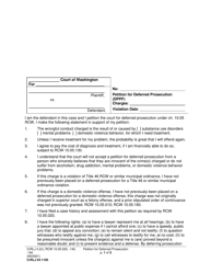 Document preview: Form CrRLJ04.1100 Petition for Deferred Prosecution (Dppf) - Washington