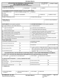 Document preview: DD Form 2278 Application for Personally Procured Move and Counseling Checklist